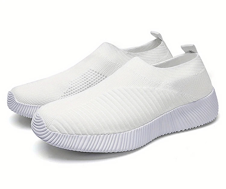 Women’s Slip-On Sock Sneakers – Breathable Flat Casual Vulcanized Sports Shoes Zapatillas