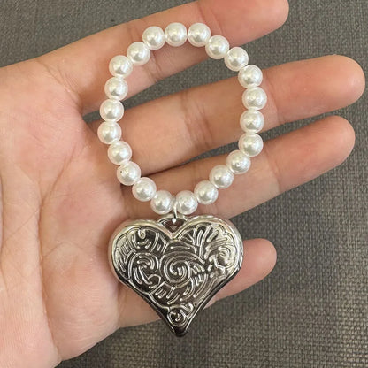 Labubu 4.0 Monsters Pin — Pearl Love Necklace Pendant for Mini Labubu Doll Accessories