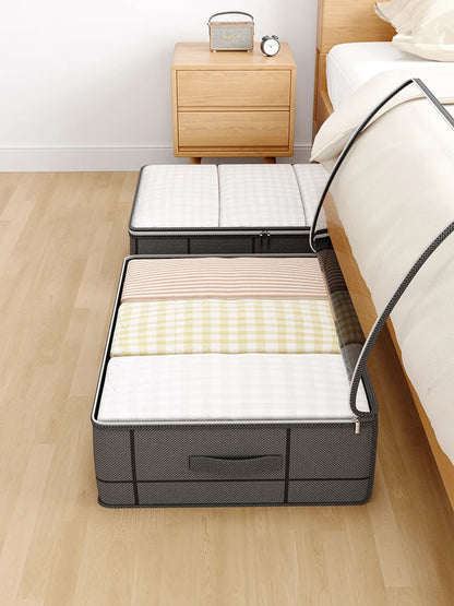 Heavy-Duty Under-Bed Storage Bag – Foldable Box with Large Transparent Window for Clothes, Bedding & Dorm