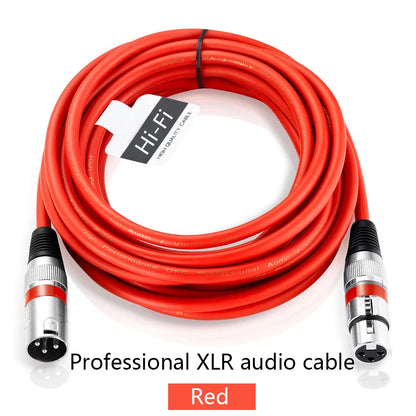 Professional XLR Male to Female Microphone Extension Cable – Balanced 3-Pin Audio Line for Recording, Mixer & Speakers