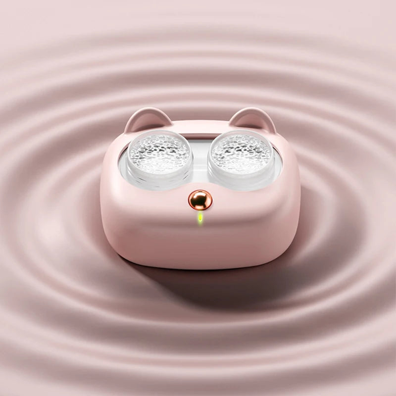 Portable Ultrasonic Contact Lens Cleaner Case – Removable Box Cleaning Machine for Removing Tear Protein & Lens Hygiene Care