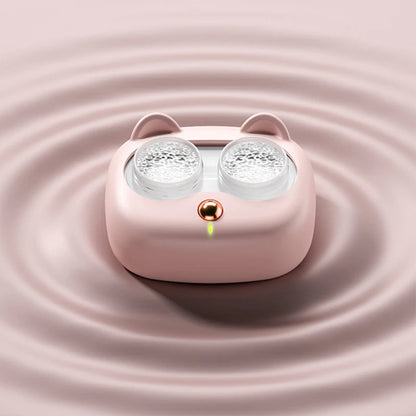 Portable Ultrasonic Contact Lens Cleaner Case – Removable Box Cleaning Machine for Removing Tear Protein & Lens Hygiene Care