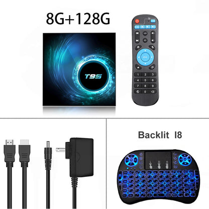 2024 T95 Plus Smart TV Box - Android 14, Allwinner H616, 4GB RAM, 64GB/128GB Storage, Dual WiFi, HD 6K Media Player