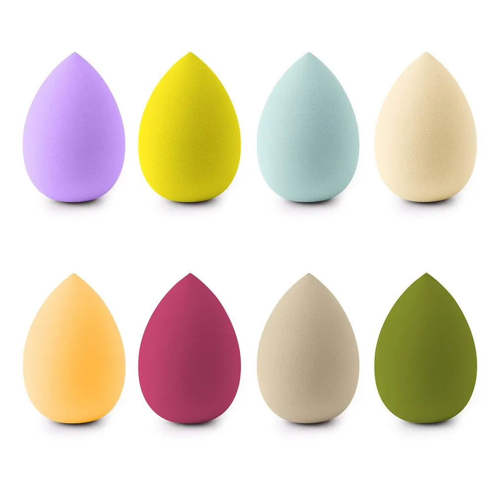 7-Piece Cosmetic Egg Makeup Puff Set - Smear-Proof, Super Soft Pear-Shaped Sponges for Wet and Dry Application