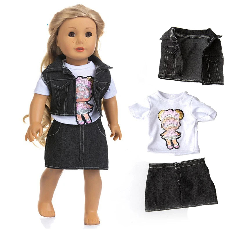 Baby Doll Bikini Outfit — Fits 43cm Born Bebe and 18-Inch American Dolls, Doll Clothes Set