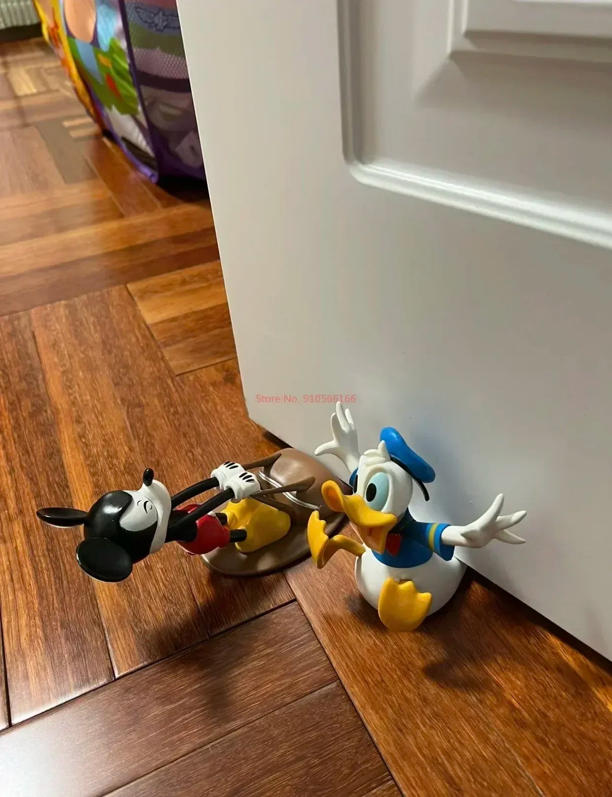 Disney Mickey Mouse & Donald Duck Door Stoppers – Creative Cartoon Windproof Anti-Collision Reusable Door Blockers for Home & Office