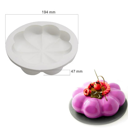 Round Corrugated Big Flower Silicone Mousse Cake Mold – Taiji French Dessert Baking & Chocolate Pudding Tool