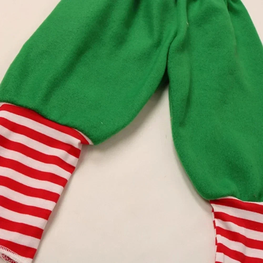 Kids Christmas Elf Costume Set – Green Santa Helper Outfit with Hat for Boys & Girls Holiday Party & Performance Wear