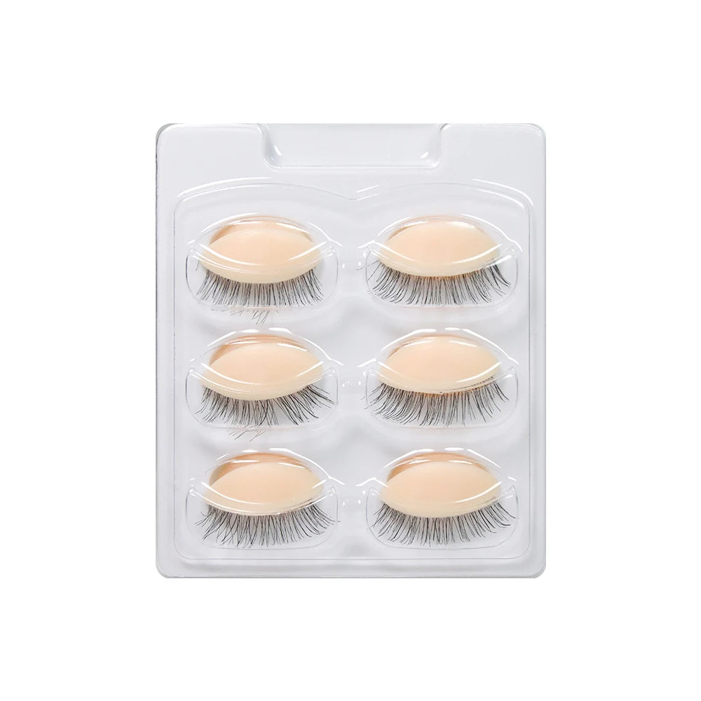 GLAMLASH Mini Lash Practice Head – Flat Model for Eyelash Extension Training with Removable Replacement Eyelids