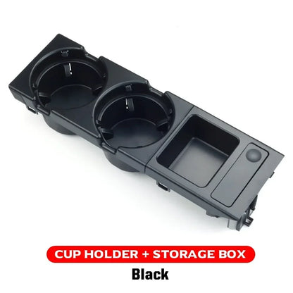 Double Hole Front Center Console Storage Box – Coin & Cup Holder for BMW E46 1999-2006 (51168217953)
