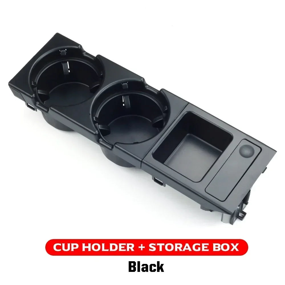 Double Hole Car Storage Box – Coin & Cup Holder for BMW E46 Series 1999-2006, Front Center Console, OEM 51168217953