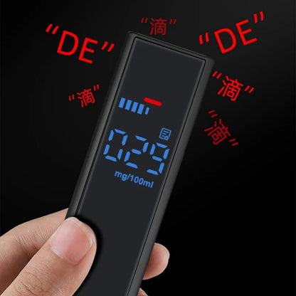 Digital Breathalyzer Alcohol Tester - Black Rechargeable Breath Alcohol Testing Device with LCD Display for Home Use
