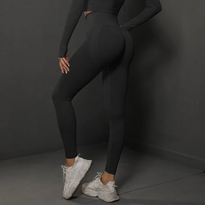 High Waist Women’s Yoga Leggings – Seamless Push-Up Fitness, Running & Gym Pants with Hip Lift and High Elasticity