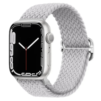 Braided Nylon Apple Watch Band – Adjustable Sport Strap Compatible with Ultra 2, Series 10/9/8/7/6/SE (40–49mm) Wrist Bracelet