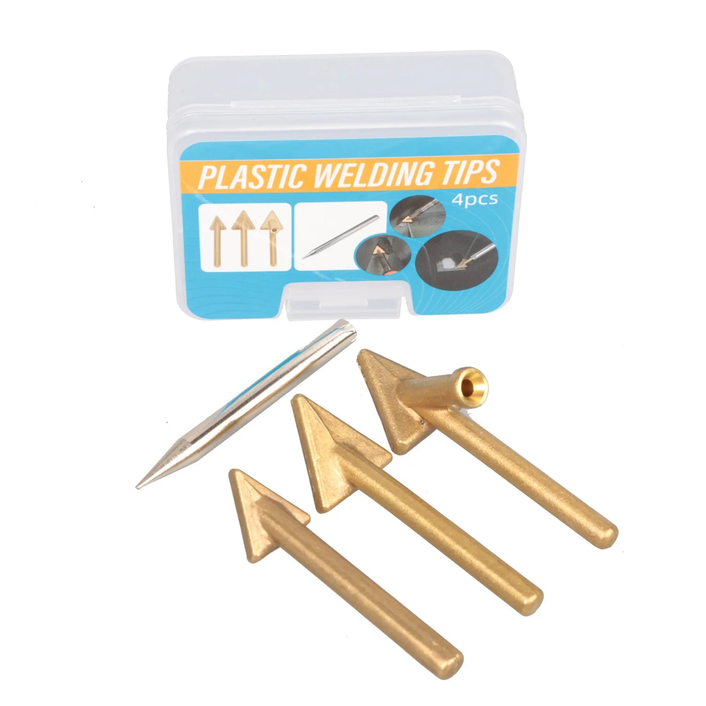 Plastic Repair Soldering Iron Tip - Copper Triangular Smoothing Head for 60W Welding Kit