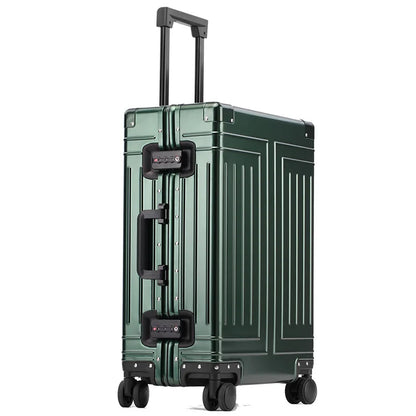 2024 Aluminum Luggage Set with Wheels – Durable Carry-On & Checked Suitcases for Men, Women, and Girls (20/24/26/28 Inch)