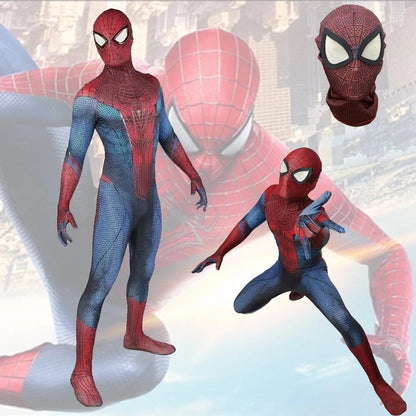 Men's Spider Superhero Halloween Costume - 3D Printed Cosplay Jumpsuit with Mask and Headpiece