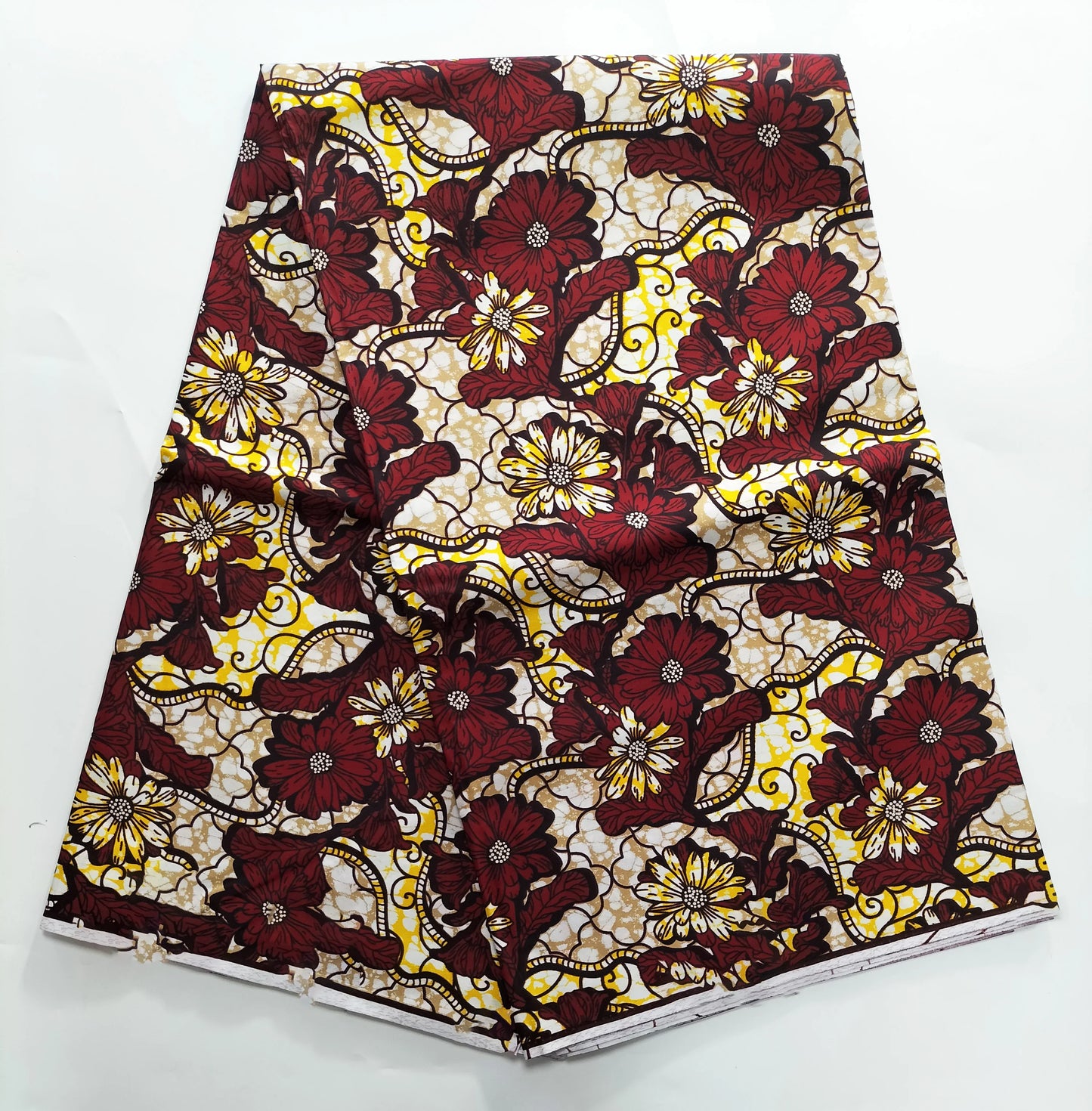 African Real Wax Print Fabric - 100% Cotton Nigerian Ankara Sewing Material for Party Dresses