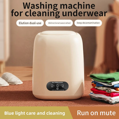 Small Fully Automatic Washing Machine – Mini Washer with Spin Dryer for Underwear & Children's Clothes, 220V
