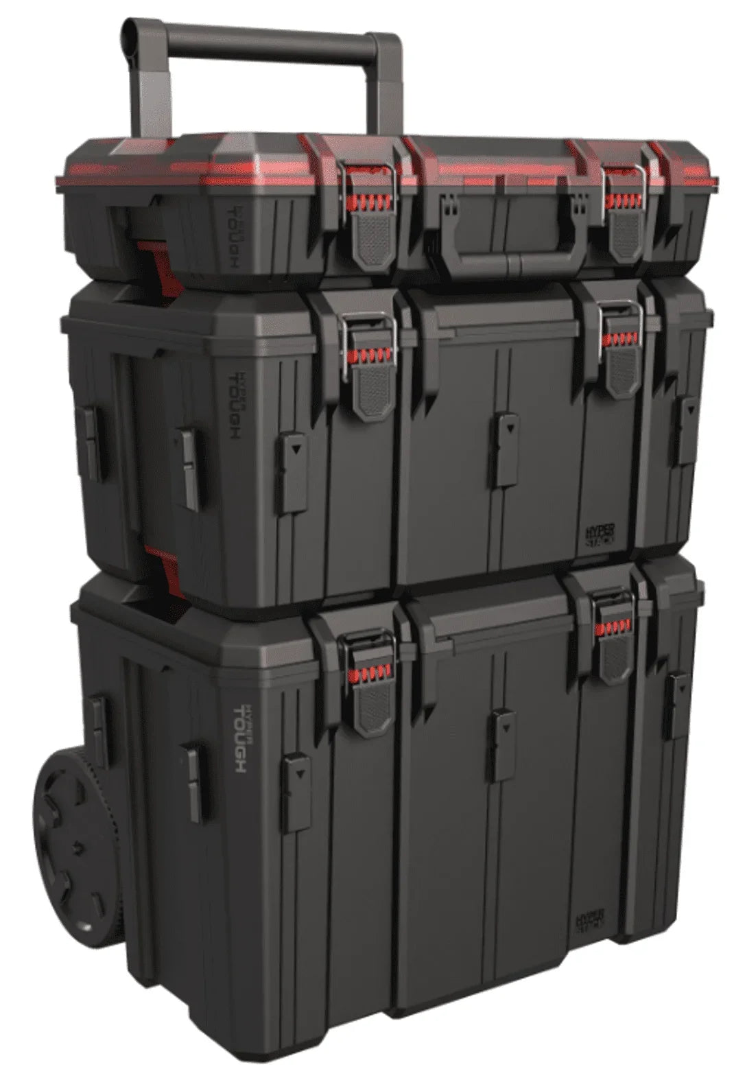 Hyper Tough Hyper Stack 3-Piece Modular Rolling Toolbox – Heavy Duty Tool Storage System