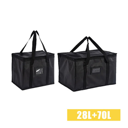 70L Large Capacity Insulated Cooler Bag – Thermal Foil Lunch & Food Storage Tote, Portable Zip Picnic & Camping Bag for Hot & Cold Retention