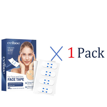 60-Piece V-Shape Face Lifting Strips – Jawline Contouring Patches for a Firmer-Looking Face and Double Chin Coverage
