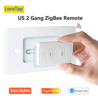 LoraTap ZigBee 3.0 Wireless Smart Scene Controller – 13-Key Push Button Remote EU/US Compatible Tuya Smart Life Automation Switch