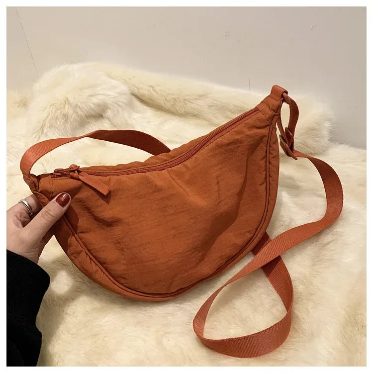 Casual Nylon Hobo Crossbody Bag for Women – Shoulder, Half Moon, Tote Travel Shopper & Purses
