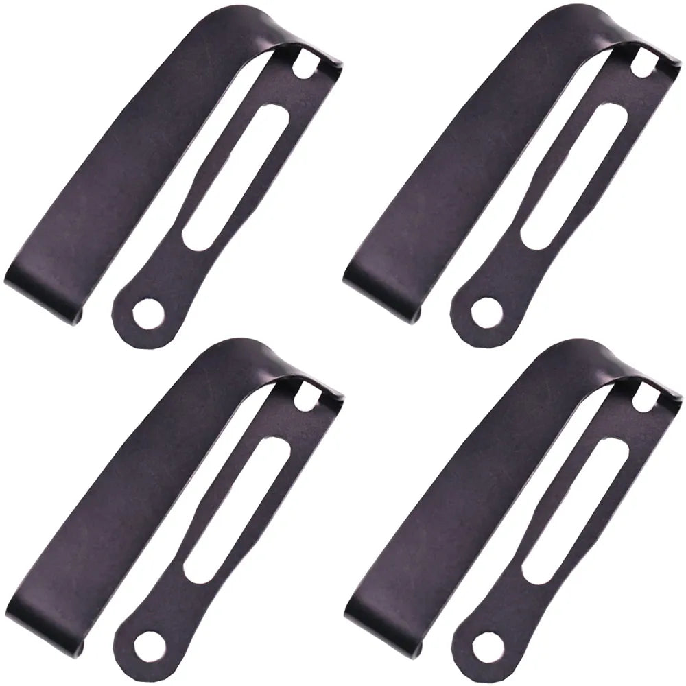 Slotted Belt Clip Buckle for Kydex Sheath – Black/Stonewashed EDC Holster Belt Loop Clamp with Mounting Screws