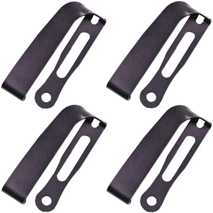 Slotted Belt Clip Buckle for Kydex Sheath – Black/Stonewashed EDC Holster Belt Loop Clamp with Mounting Screws