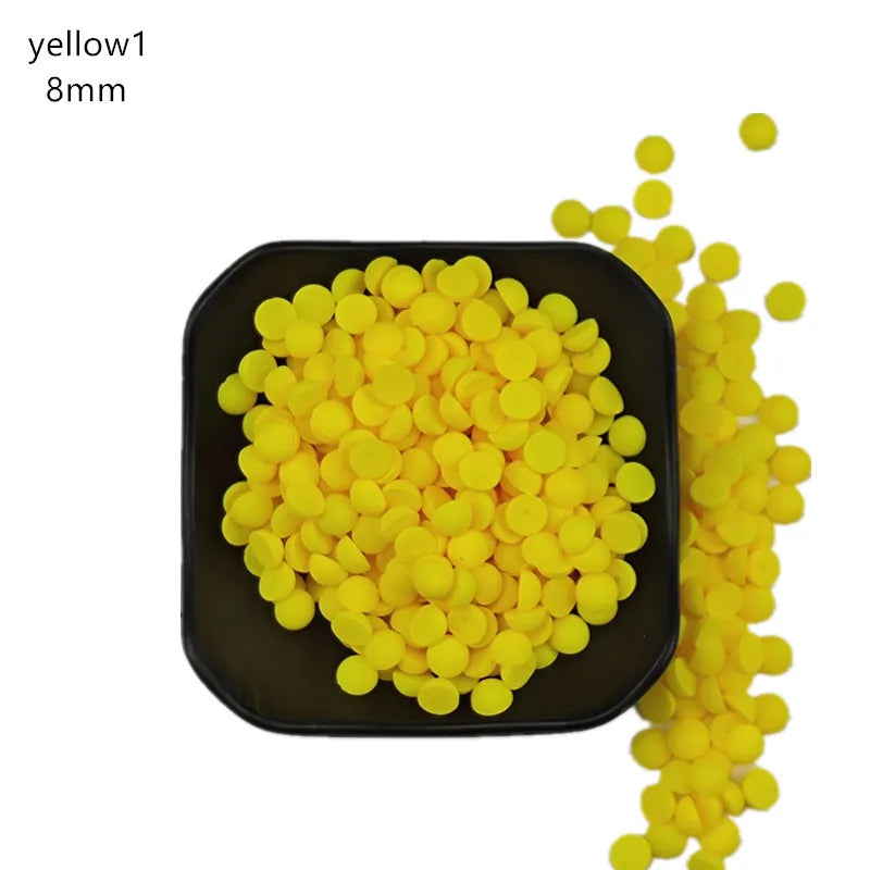 ABS Flat Half Round Beads - 6mm & 10mm Matte Plastic Beads for Clothing Accessories
