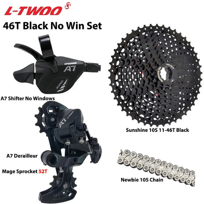 LTWOO A7 1x10S Groupset – 10-Speed Shifter & Derailleur with SUNSHINE Cassette 36T-50T & VXM Chain for MTB