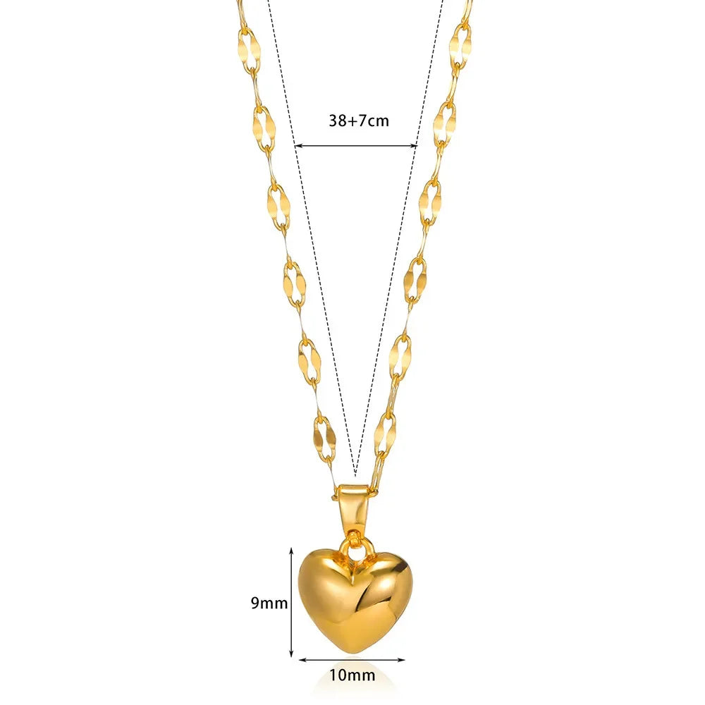 2025 Love Heart Pendant Necklace for Women – Trendy Lip Chain Jewelry Gift