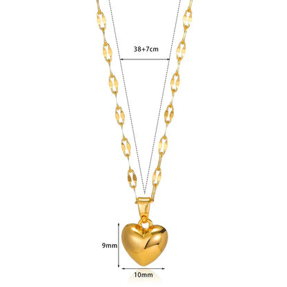 2025 Love Heart Pendant Necklace for Women – Trendy Lip Chain Jewelry Gift