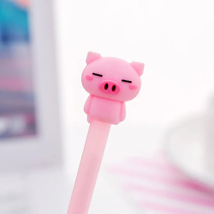 Cute Pink Pig Gel Pen – Kawaii Retractable Pen for School, Office, and Student Gifts