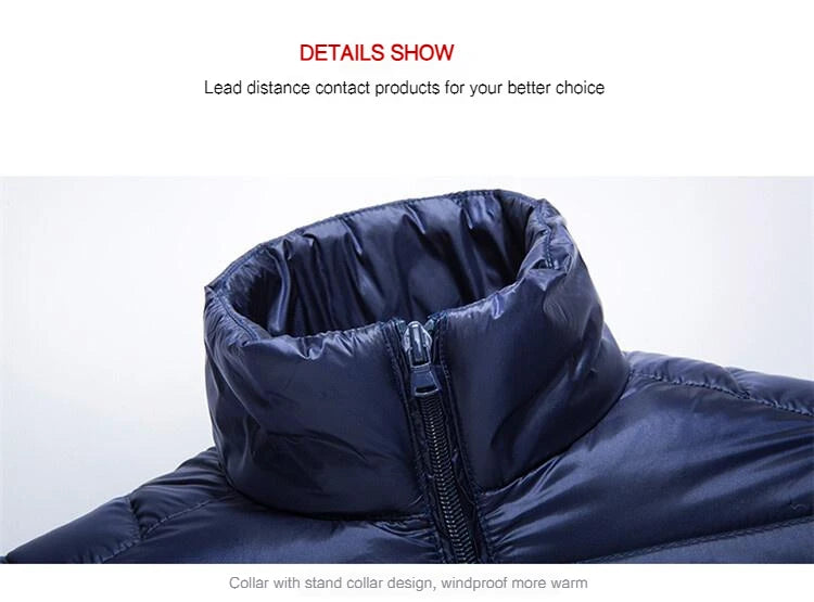 UETEEY Men’s Ultra-Light White Duck Down Jacket – Waterproof Casual Outdoor Padded Coat, Autumn Winter Lightweight