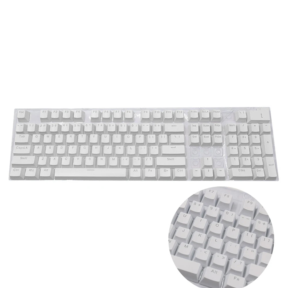104PCS Universal Mechanical Keyboard Keycaps – Ergonomic Blank Replacement for Cherry MX Backlit Keyboards
