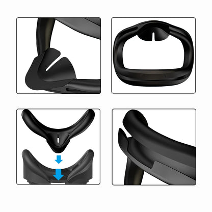 Comfortable Soft Silicone Eye Mask for Meta Quest 3 – Sweat & Dust Resistant Replaceable Face Cover Pad, VR Accessory Gift