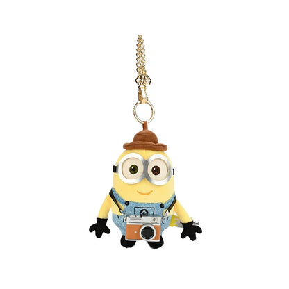 Cartoon Anime Minions Plush Keychain – Stuffed Animal Bag Hanging Toy, Perfect Gift for Kids