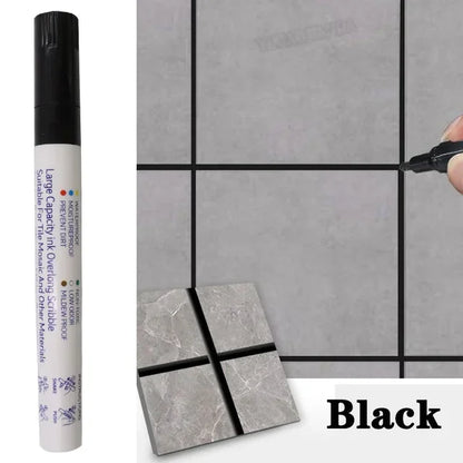 Waterproof Tile Grout Repair Pen – Wall and Floor Seam Marker for Bathroom and Kitchen, Available in Black, White, Gold, Silver, and Beige