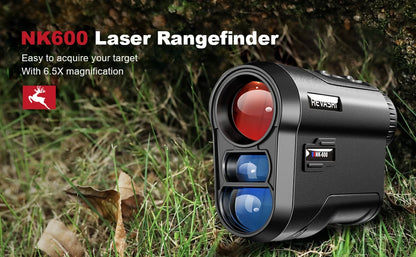 REVASRI 600M/Yard Golf Laser Rangefinder - Slope Compensation, Flagpole Lock, Vibration & USB Rechargeable for Golfing