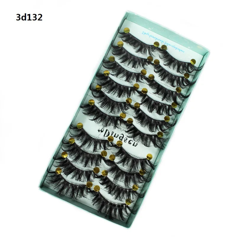 DINGSEN 10 Pairs Handmade Eyelash Fans – Individual False Lashes for Beauty & Makeup, Factory Price