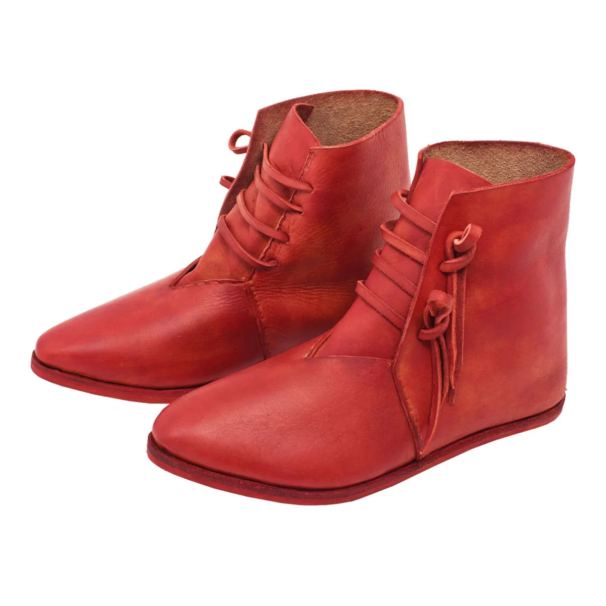 Men’s Renaissance Cosplay Boots - Retro Medieval Pirate Lace-Up Ankle Shoes