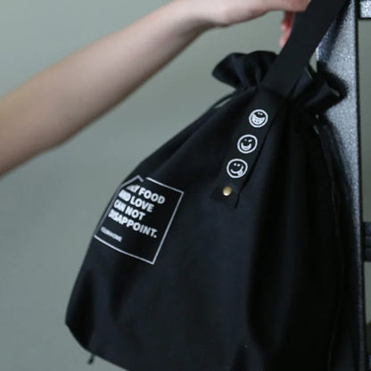 Canvas Lunch Bag – Portable Bento Box Handbag for Outdoor Picnic, School, and Food Storage, Fresh-Keeping Tote Accessory