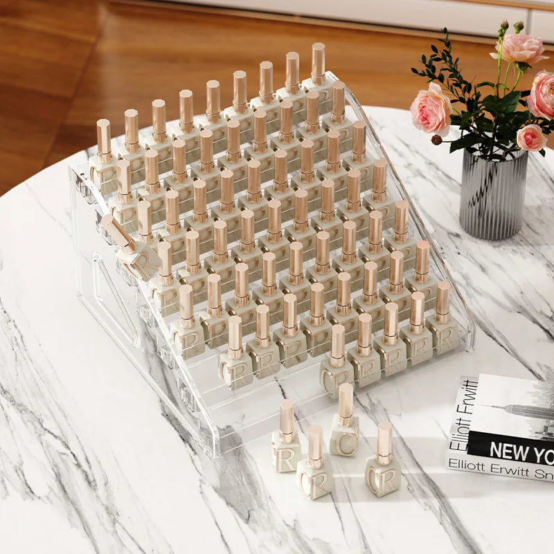 Multi-Layer Acrylic Nail Polish Display Rack – 3/4/5/6/7 Tier Transparent Organizer