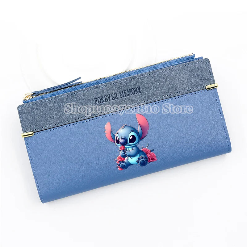 Disney Stitch Wallet for Women – Large Capacity Cartoon Coin Purse & Card Holder Clutch