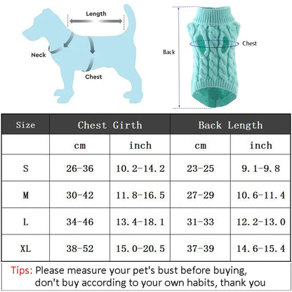 Puppy Dog Sweaters for Small to Medium Dogs and Cats - Winter Warm Turtleneck Vest for Chihuahua, Yorkie, and Teddy Jackets