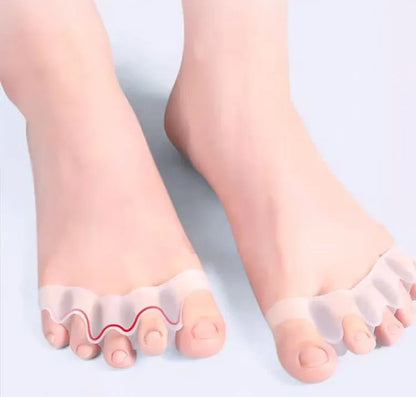 2Pc Silicone Toe Separator — Foot & Toe Spreader for Hallux Valgus, Bunion Correction & Toe Straightening