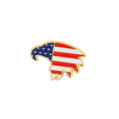 USA Flag Lapel Pin – Cute Coat of Arms & American Map Brooch, National Emblem Button Badge