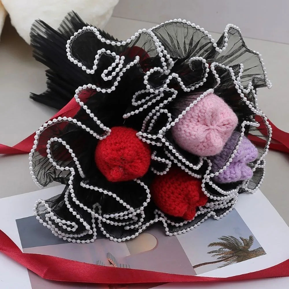 28cm x 4Yards Pearl Lace Flower Wrapping Mesh – Handmade Bouquet & Gift Wrapping Cloth